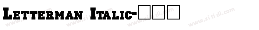 Letterman Italic字体转换